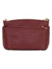 Mia Tomazzi Leder-Schultertasche "Bardolino" in Bordeaux - (B)25 x (H)17 x (T)13 cm