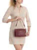 Mia Tomazzi Leder-Schultertasche "Bardolino" in Bordeaux - (B)25 x (H)17 x (T)13 cm