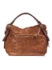 Lucca Baldi Leder-Henkeltasche "Cortona" in Braun - (B)40 x (H)36 x (T)26 cm