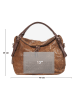 Lucca Baldi Leder-Henkeltasche "Cortona" in Braun - (B)40 x (H)36 x (T)26 cm