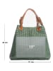 Lucca Baldi Leren schoudertas "Fosdinovo" groen - (B)37 x (H)45 x (D)15 cm