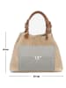 Lucca Baldi Leder-Schultertasche "Fosdinovo" in Beige - (B)37 x (H)45 x (T)15 cm