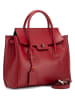 Lucca Baldi Leren handtas "Pomarance" rood - (B)40 x (H)40 x (D)14 cm