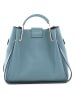 Lucca Baldi Leren handtas "Vinci" lichtblauw - (B)33 x (H)28 x (D)13 cm