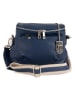 Lucca Baldi Leder-Umhängetasche "Favara" in Dunkelblau - (B)24 x (H)19 x (T)7 cm