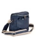 Lucca Baldi Leren schoudertas "Favara" donkerblauw - (B)24 x (H)19 x (D)7 cm