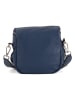 Lucca Baldi Leren schoudertas "Favara" donkerblauw - (B)24 x (H)19 x (D)7 cm