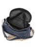Lucca Baldi Leren schoudertas "Favara" donkerblauw - (B)24 x (H)19 x (D)7 cm