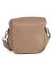 Lucca Baldi Leren schoudertas "Favara" taupe - (B)24 x (H)19 x (D)7 cm