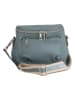 Lucca Baldi Leder-Umhängetasche "Favara" in Hellblau - (B)24 x (H)19 x (T)7 cm