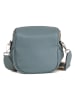 Lucca Baldi Leder-Umhängetasche "Favara" in Hellblau - (B)24 x (H)19 x (T)7 cm