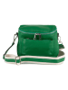 Lucca Baldi Leder-Umhängetasche "Favara" in Grün - (B)24 x (H)19 x (T)7 cm