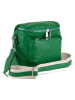 Lucca Baldi Leder-Umhängetasche "Favara" in Grün - (B)24 x (H)19 x (T)7 cm