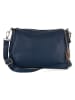 Lucca Baldi Leder-Umhängetasche "Melfi" in Dunkelblau - (B)26 x (H)19 x (T)9 cm