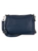 Lucca Baldi Leder-Umhängetasche "Melfi" in Dunkelblau - (B)26 x (H)19 x (T)9 cm