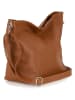 Lucca Baldi Leren schoudertas "Trapani" camel - (B)33 x (H)25 x (D)14 cm