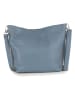 Lucca Baldi Leder-Schultertasche "Trapani" in Hellblau - (B)33 x (H)25 x (T)14 cm