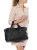 Lucca Baldi Leren handtas "Chieti" zwart - (B)50 x (H)30 x (D)16 cm