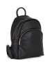 Lucca Baldi Leder-Rucksack "Ortona" in Schwarz - (B)23 x (H)31 x (T)12 cm
