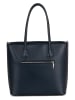 Lia Biassoni Leren schoudertas "Mallero" donkerblauw - (B)32 x (H)30 x (D)12 cm