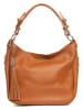 Lia Biassoni Leren schoudertas "Monate" camel - (B)36 x (H)26 x (D)10 cm