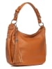 Lia Biassoni Leren schoudertas "Monate" camel - (B)36 x (H)26 x (D)10 cm