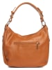 Lia Biassoni Leren schoudertas "Monate" camel - (B)36 x (H)26 x (D)10 cm
