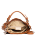 Lia Biassoni Leren schoudertas "Monate" camel - (B)36 x (H)26 x (D)10 cm