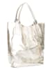 Pia Sassi Leder-Shopper "Monte Cimone" in Gold - (B)28 x (H)35 x (T)17 cm
