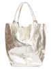 Pia Sassi Leder-Shopper "Monte Cimone" in Gold - (B)28 x (H)35 x (T)17 cm