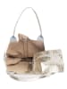Pia Sassi Leder-Shopper "Monte Cimone" in Gold - (B)28 x (H)35 x (T)17 cm