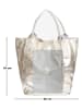 Pia Sassi Leder-Shopper "Monte Cimone" in Gold - (B)28 x (H)35 x (T)17 cm