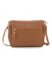 Pia Sassi Leren schoudertas "Monte Avella" camel - (B)25 x (H)23 x (D)7 cm