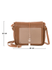 Pia Sassi Leren schoudertas "Monte Avella" camel - (B)25 x (H)23 x (D)7 cm