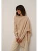 Just Cashmere Kaszmirowe ponczo "Ashley" w kolorze beżowym
