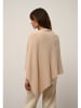 Just Cashmere Kaszmirowe ponczo "Ashley" w kolorze beżowym