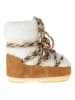 Moon Boot Skórzane botki zimowe "Light Low Shearling" w kolorze jasnobrązowo-białym