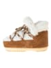 Moon Boot Leren boots "Pumps Shearling" wit/lichtbruin