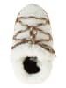 Moon Boot Leder-Boots "Pumps Shearling" in Weiß/ Hellbraun