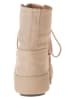 Moon Boot Leren winterboots "Mtrack Lace" beige