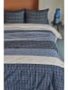 Beddinghouse Flanell-Bettwäsche ''Lance'' in Dunkelblau/ Beige
