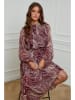 L'armoire de Suzette Kleid in Bordeaux/ Weiß