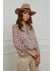 L'armoire de Suzette Bluse in Beige/ Bordeaux