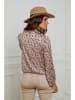 L'armoire de Suzette Bluse in Beige/ Bordeaux
