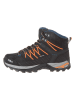 CMP Leder-Trekkingboots "Rigel Mid" in Schwarz/ Orange