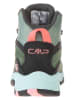 CMP Leder-Trekkingboots "Melnick Mid" in Grün/ Hellblau/ Schwarz