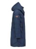 Geographical Norway Doorgestikte mantel "Djamila" donkerblauw