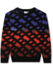 Hugo Boss Kids Pullover in Dunkelblau/ Rot/Schwarz