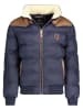 Geographical Norway Doorgestikte jas "Abramovitch" donkerblauw