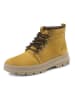 natural world Leren boots mosterdgeel